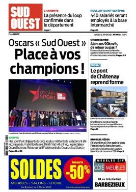 Sud Ouest 22 janvier 2020 Sud Ouest N°20200122 du 22 janvier 2020 à télécharger sur iPad