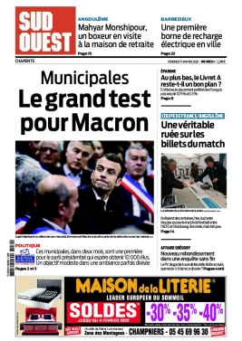 Sud Ouest 17 janvier 2020 Sud Ouest N°20200117 du 17 janvier 2020 à télécharger sur iPad