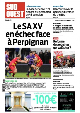 Sud Ouest 10 janvier 2020 Sud Ouest N°20200110 du 10 janvier 2020 à télécharger sur iPad