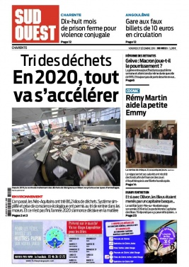 Sud Ouest 27 décembre 2019 Sud Ouest N°20191227 du 27 décembre 2019 à télécharger sur iPad