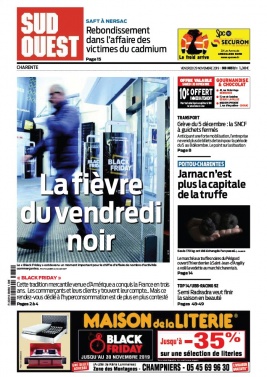 Sud Ouest 29 novembre 2019 Sud Ouest N°20191129 du 29 novembre 2019 à télécharger sur iPad