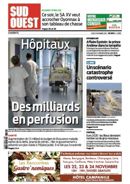 Sud Ouest 21 novembre 2019 Sud Ouest N°20191121 du 21 novembre 2019 à télécharger sur iPad