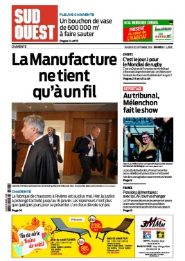 Sud Ouest 20 septembre 2019 Sud Ouest N°20190920 du 20 septembre 2019 à télécharger sur iPad