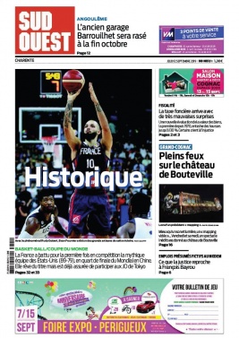 Sud Ouest 12 septembre 2019 Sud Ouest N°20190912 du 12 septembre 2019 à télécharger sur iPad