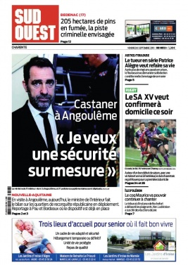 Sud Ouest 06 septembre 2019 Sud Ouest N°20190906 du 06 septembre 2019 à télécharger sur iPad