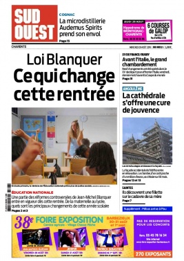 Sud Ouest 28 août 2019 Sud Ouest N°20190828 du 28 août 2019 à télécharger sur iPad