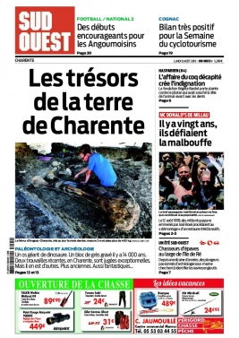 Sud Ouest 12 août 2019 Sud Ouest N°20190812 du 12 août 2019 à télécharger sur iPad