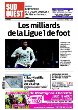 Sud Ouest 08 août 2019 Sud Ouest N°20190808 du 08 août 2019 à télécharger sur iPad