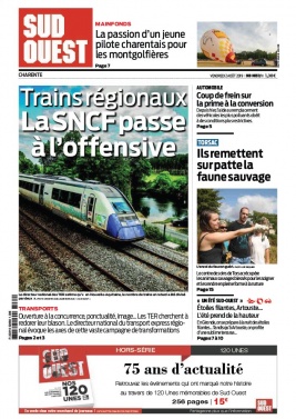 Sud Ouest 02 août 2019 Sud Ouest N°20190802 du 02 août 2019 à télécharger sur iPad
