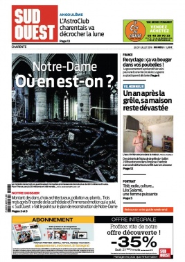 Sud Ouest 11 juillet 2019 Sud Ouest N°20190711 du 11 juillet 2019 à télécharger sur iPad