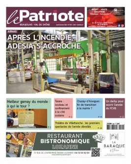 Lisez Le Patriote Beaujolais du 09 janvier 2025 sur ePresse.fr