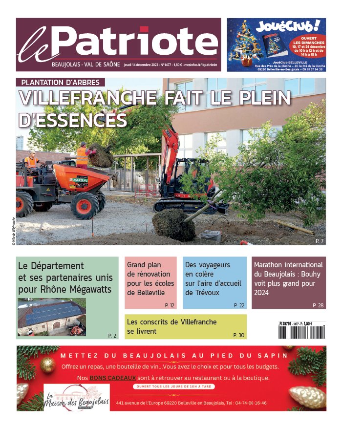 Le Patriote Beaujolais N°1477 Du 14 Décembre 2023 à Télécharger Sur Ipad 6367