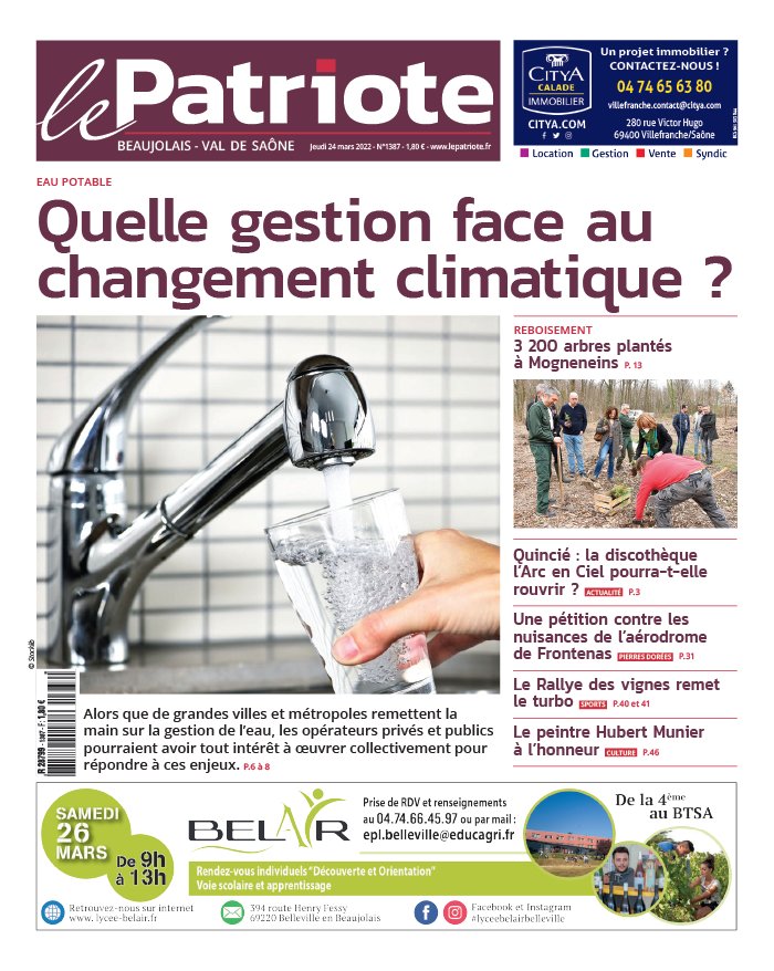 Le Patriote Beaujolais N°1387 Du 24 Mars 2022 à Télécharger Sur Ipad 2249