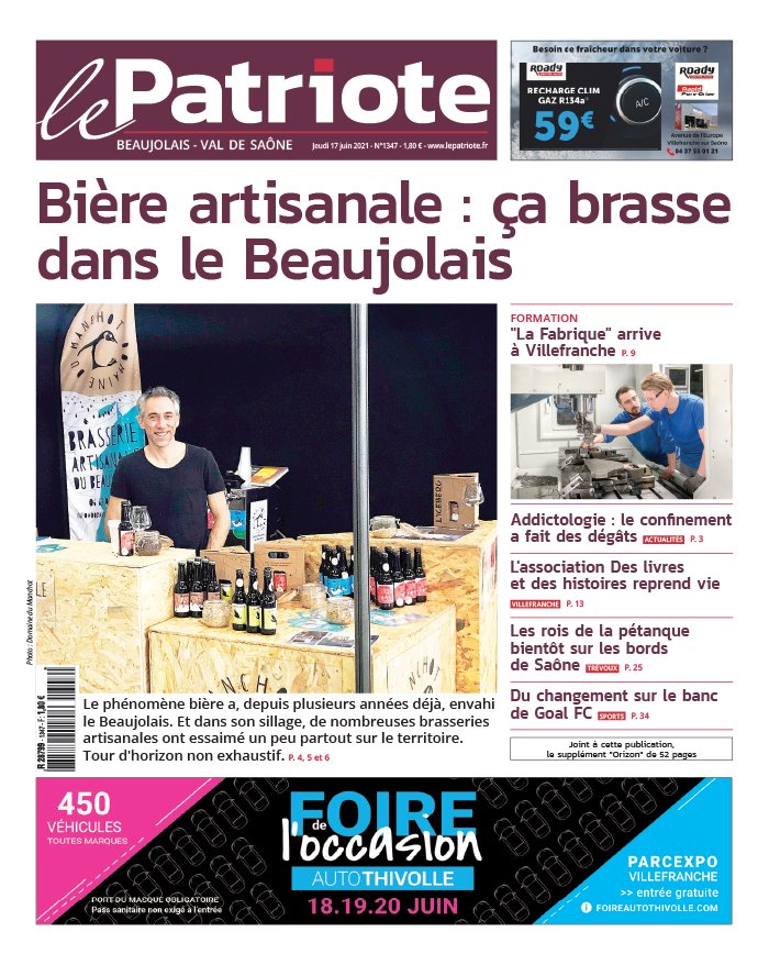 Le Patriote Beaujolais N°1347 Du 17 Juin 2021 à Télécharger Sur Ipad 8780