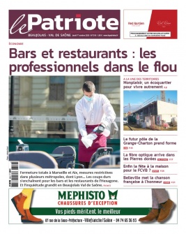 Le Patriote Beaujolais N°1310 du 01 octobre 2020 à télécharger sur iPad