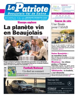 Le Patriote Beaujolais N°1257 du 26 septembre 2019 à télécharger sur iPad
