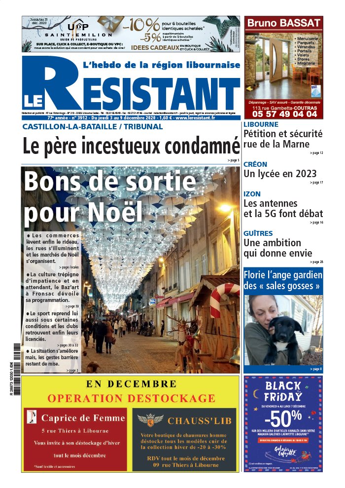 Le Résistant 03 décembre 2020 Abonnement Le Résistant Pas Cher avec BOUQUET INFO ePresse.fr