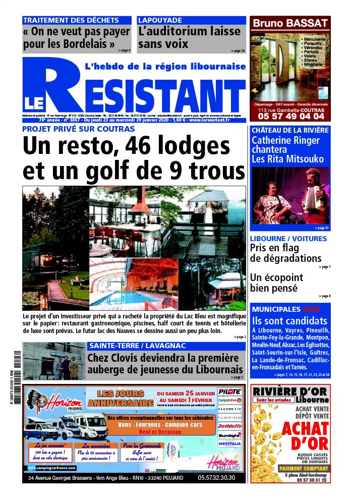 Le Résistant 23 janvier 2020 Abonnement Le Résistant Pas Cher avec BOUQUET INFO ePresse.fr