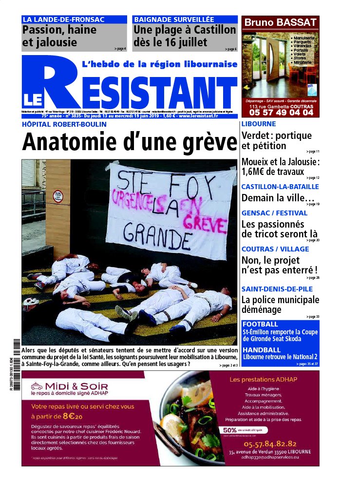 Le Résistant N°3835 du 13 juin 2019 à télécharger sur iPad