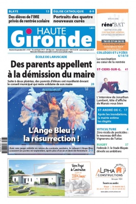 Haute Gironde 24 septembre 2021 Abonnement Haute Gironde Pas Cher avec BOUQUET INFO ePresse.fr