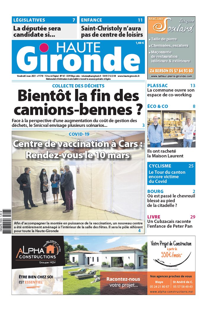 Haute Gironde 05 mars 2021 Abonnement Haute Gironde Pas Cher avec BOUQUET INFO ePresse.fr
