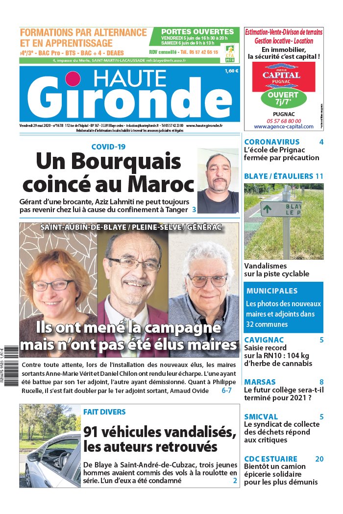 Haute Gironde 29 mai 2020 Abonnement Haute Gironde Pas Cher avec BOUQUET INFO ePresse.fr