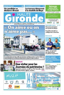 Haute Gironde N°1641 du 13 septembre 2019 à télécharger sur iPad