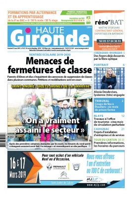Haute Gironde N°1615 du 15 mars 2019 à télécharger sur iPad