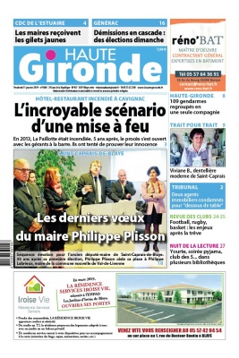 Haute Gironde N°1606 du 11 janvier 2019 à télécharger sur iPad