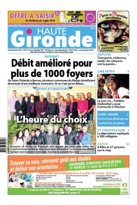 Haute Gironde N°1560 du 23 février 2018 à télécharger sur iPad