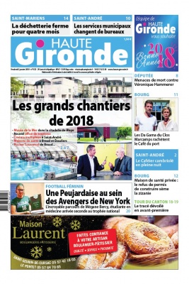 Haute Gironde N°1553 du 05 janvier 2018 à télécharger sur iPad