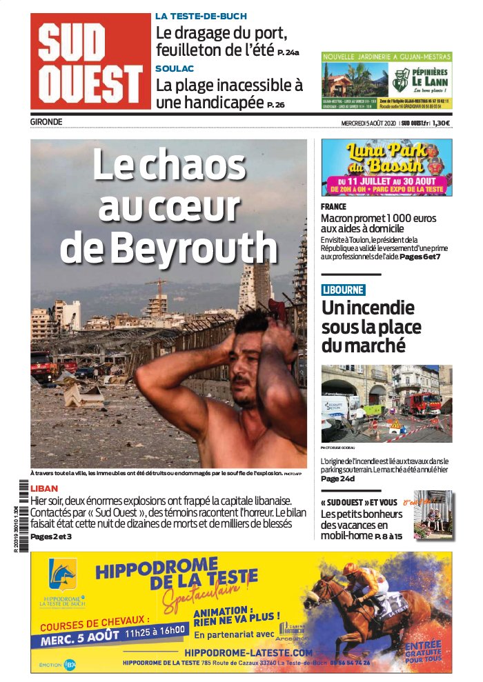 Sud Ouest 05 août 2020 Sud Ouest - Gironde du 05 août 2020