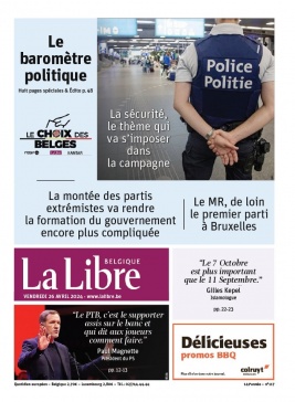 La Libre Belgique N°20240426 du 26 avril 2024 à télécharger sur iPad