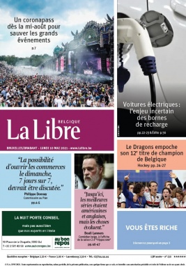 La Libre Belgique N°20210510 du 10 mai 2021 à télécharger sur iPad