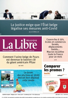La Libre Belgique N°20210401 du 01 avril 2021 à télécharger sur iPad