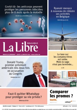 La Libre Belgique N°20210114 du 14 janvier 2021 à télécharger sur iPad