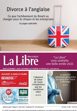 La Libre Belgique N°20201231 du 31 décembre 2020 à télécharger sur iPad