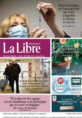 La Libre Belgique N°20201221 du 21 décembre 2020 à télécharger sur iPad