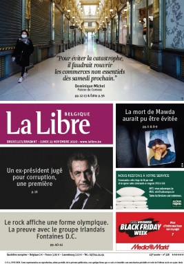 La Libre Belgique N°20201123 du 23 novembre 2020 à télécharger sur iPad