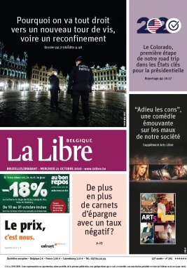 La Libre Belgique N°20201021 du 21 octobre 2020 à télécharger sur iPad