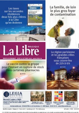 La Libre Belgique N°20201015 du 15 octobre 2020 à télécharger sur iPad