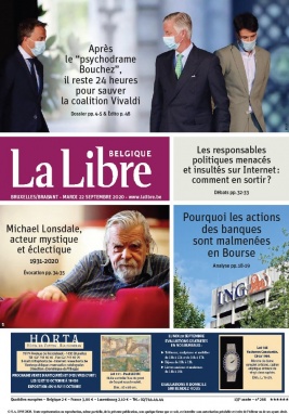 La Libre Belgique N°20200922 du 22 septembre 2020 à télécharger sur iPad