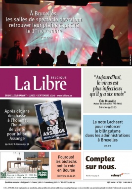 La Libre Belgique N°20200907 du 07 septembre 2020 à télécharger sur iPad