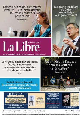 La Libre Belgique N°20200901 du 01 septembre 2020 à télécharger sur iPad