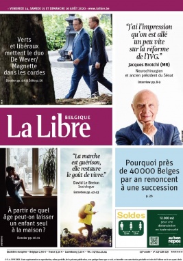 La Libre Belgique N°20200814 du 14 août 2020 à télécharger sur iPad