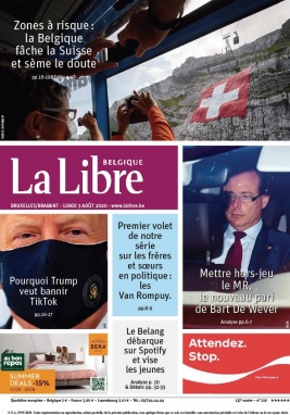 La Libre Belgique N°20200803 du 03 août 2020 à télécharger sur iPad