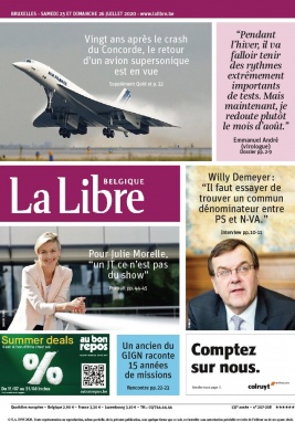 La Libre Belgique N°20200725 du 25 juillet 2020 à télécharger sur iPad