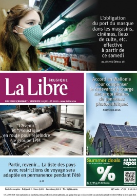 La Libre Belgique N°20200710 du 10 juillet 2020 à télécharger sur iPad