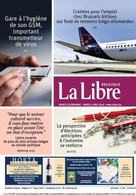 La Libre Belgique N°20200512 du 12 mai 2020 à télécharger sur iPad