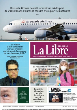 La Libre Belgique N°20200424 du 24 avril 2020 à télécharger sur iPad